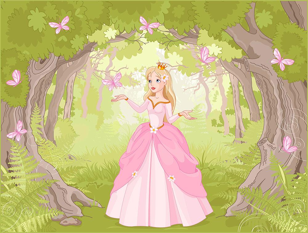 Charming princess a fantastic wood Wall Mural Wallpaper - Canvas Art Rocks - 1