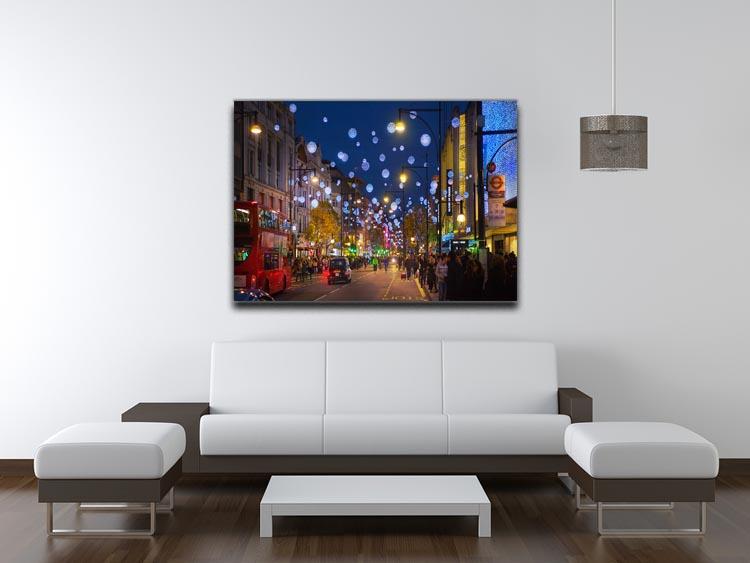 Christmas lights on Oxford street Canvas Print or Poster - Canvas Art Rocks - 4
