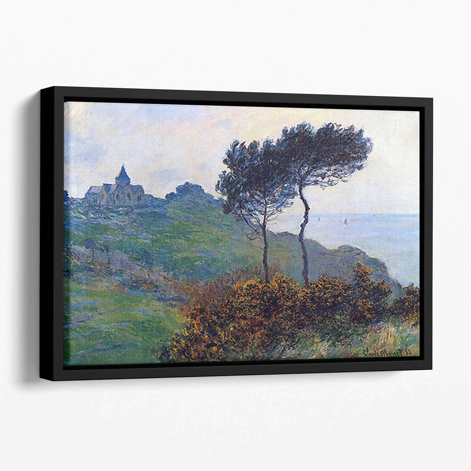 Church at Varengeville by Monet Floating Framed Canvas