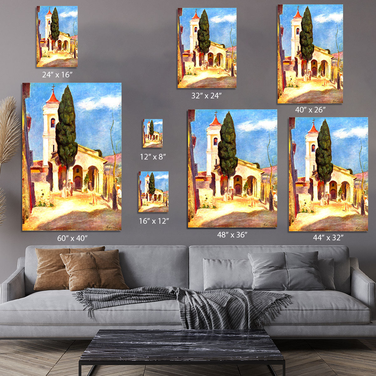 Church in Cagnes by Renoir Canvas Print or Poster - Canvas Art Rocks - 7