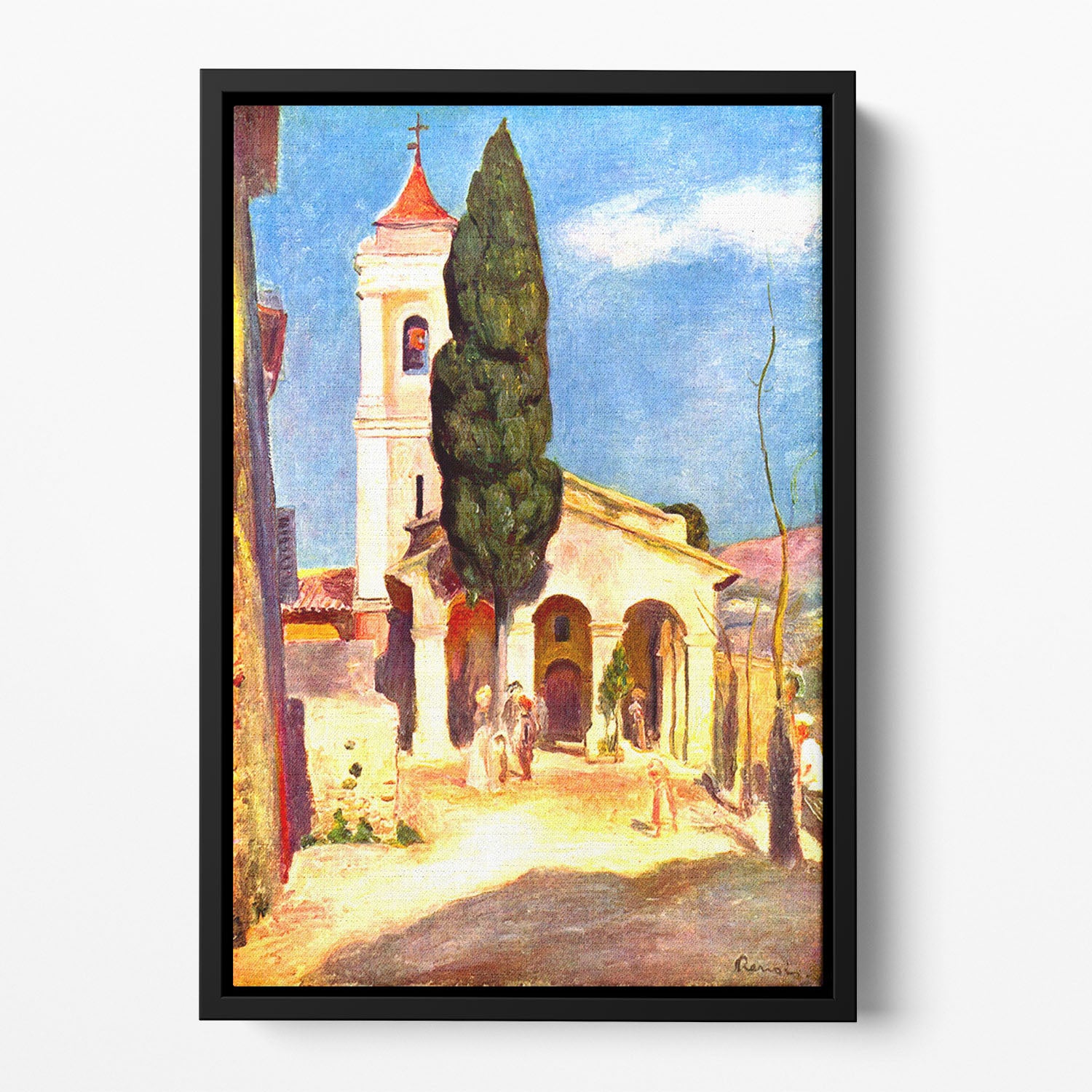 Church in Cagnes by Renoir Floating Framed Canvas