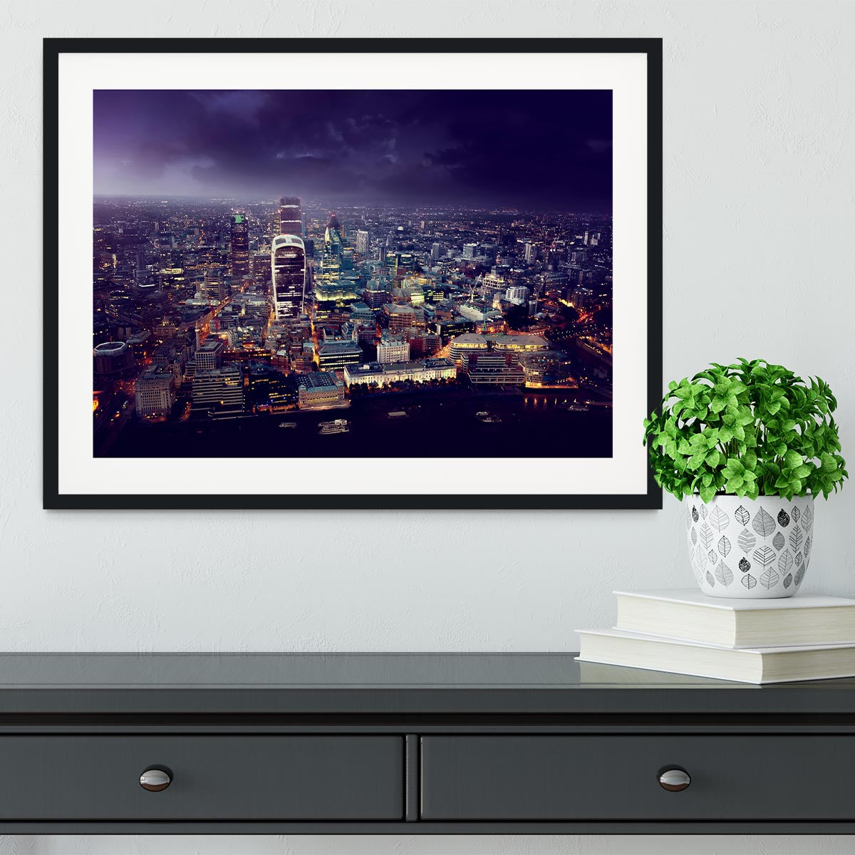 City of London At Sunset Framed Print - Canvas Art Rocks - 1