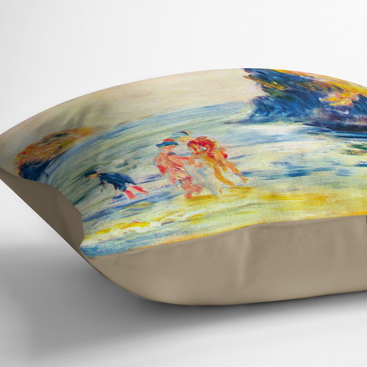 Cliffs at Guernsey by Renoir Cushion