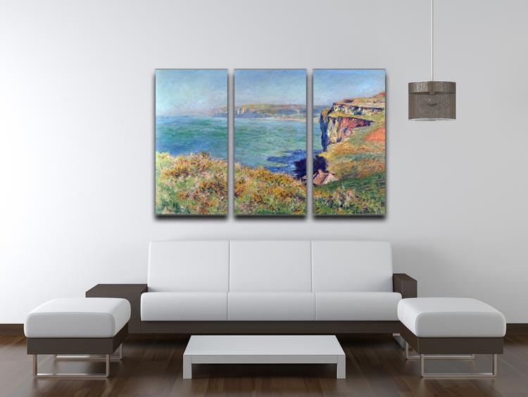 Cliffs at Varengeville by Monet Split Panel Canvas Print - Canvas Art Rocks - 4