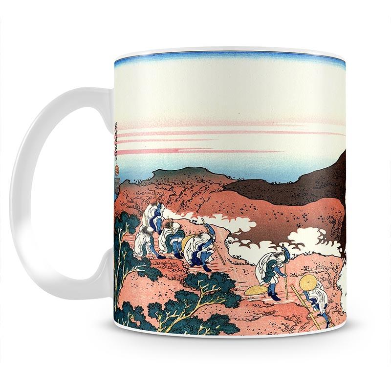 Climbing on Mt. Fuji by Hokusai Mug - Canvas Art Rocks - 2