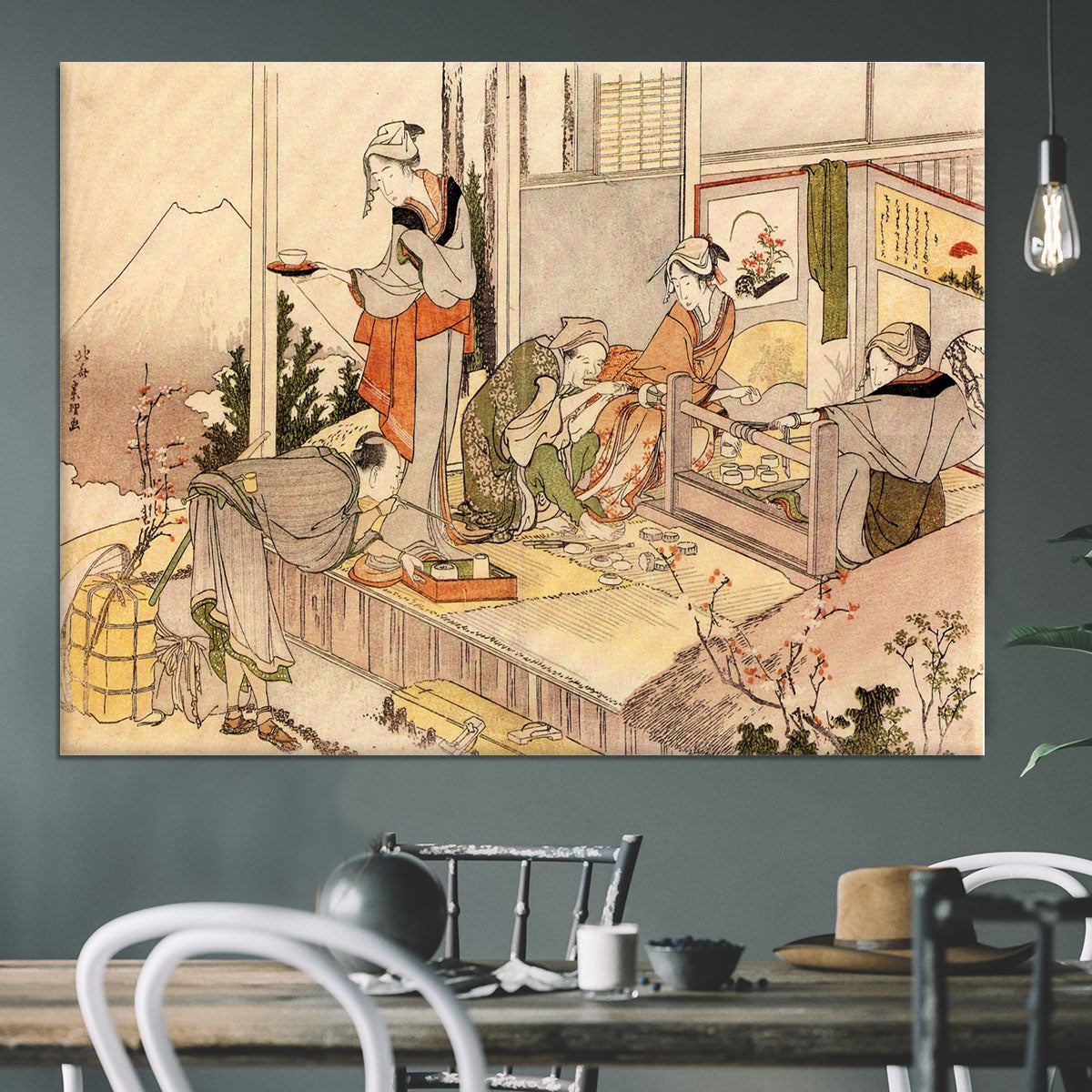 Close to mount Fuji by Hokusai Canvas Print or Poster - Canvas Art Rocks - 3