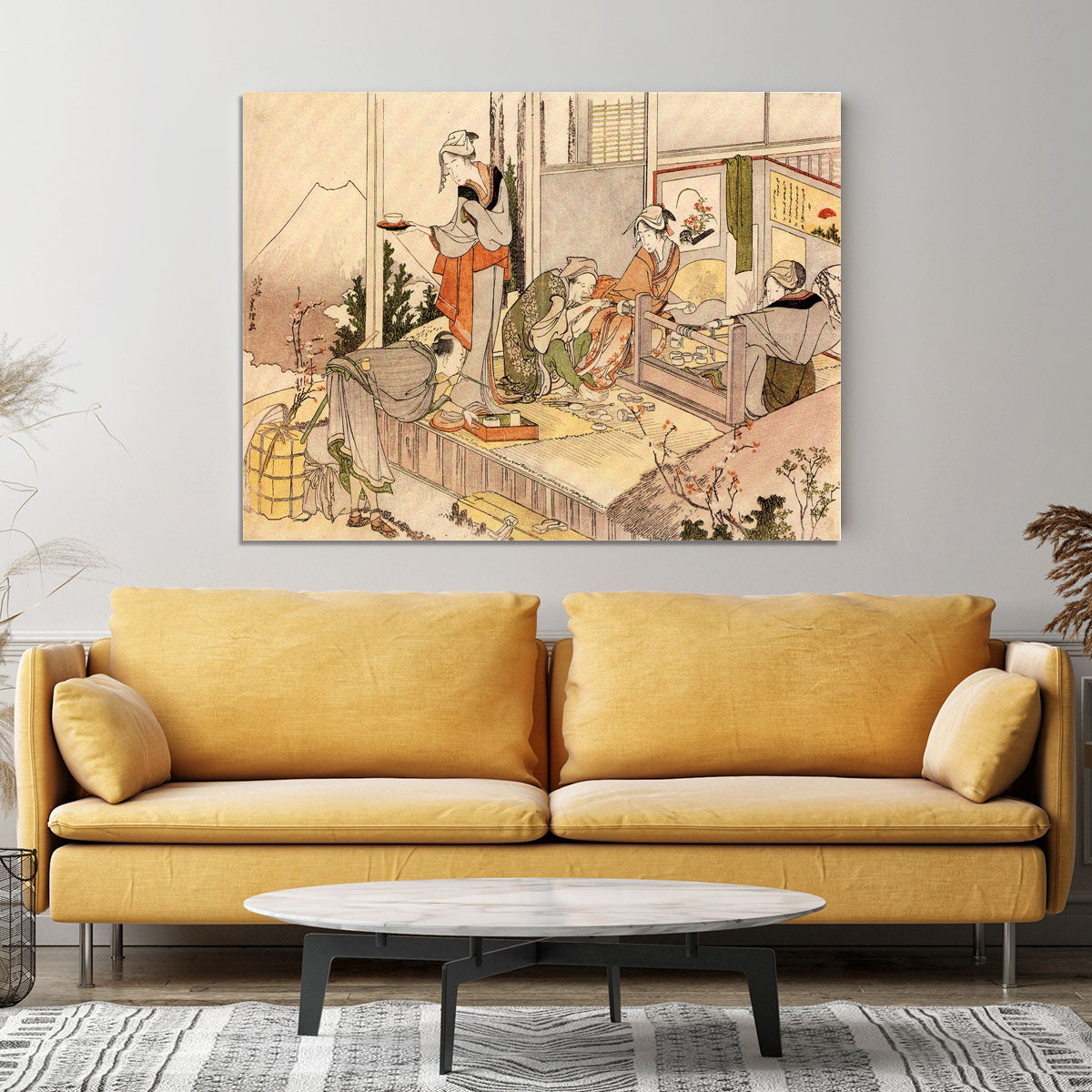 Close to mount Fuji by Hokusai Canvas Print or Poster - Canvas Art Rocks - 4