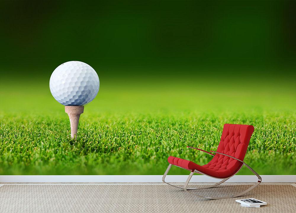Close up golf ball Wall Mural Wallpaper - Canvas Art Rocks - 2