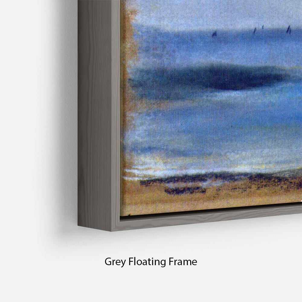 Coastal strip at sunset by Degas Floating Frame Canvas - Canvas Art Rocks - 4