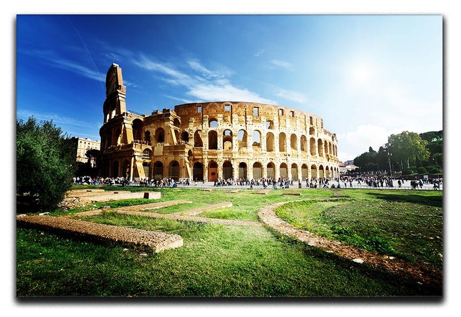 Colosseum Sunny Day in Rome Canvas Print or Poster - Canvas Art Rocks - 1