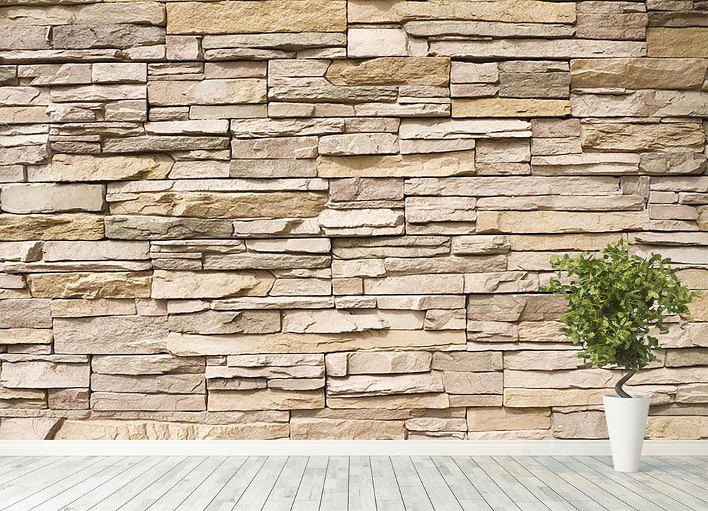 Contemporary stacked stone Wall Mural Wallpaper - Canvas Art Rocks - 4