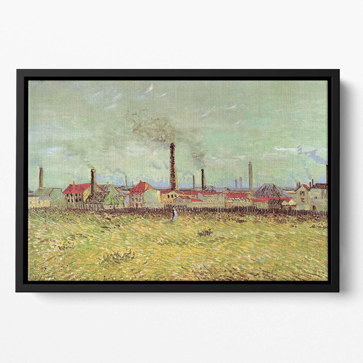 Corner of Voyer d Argenson Park at Asnieres 2 by Van Gogh Floating Framed Canvas