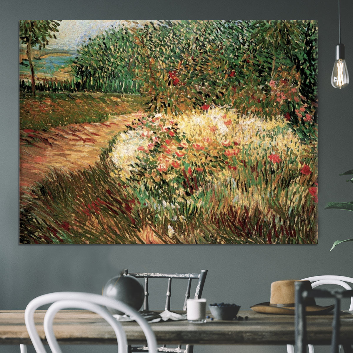 Corner of Voyer d Argenson Park at Asnieres by Van Gogh Canvas Print or Poster - Canvas Art Rocks - 3