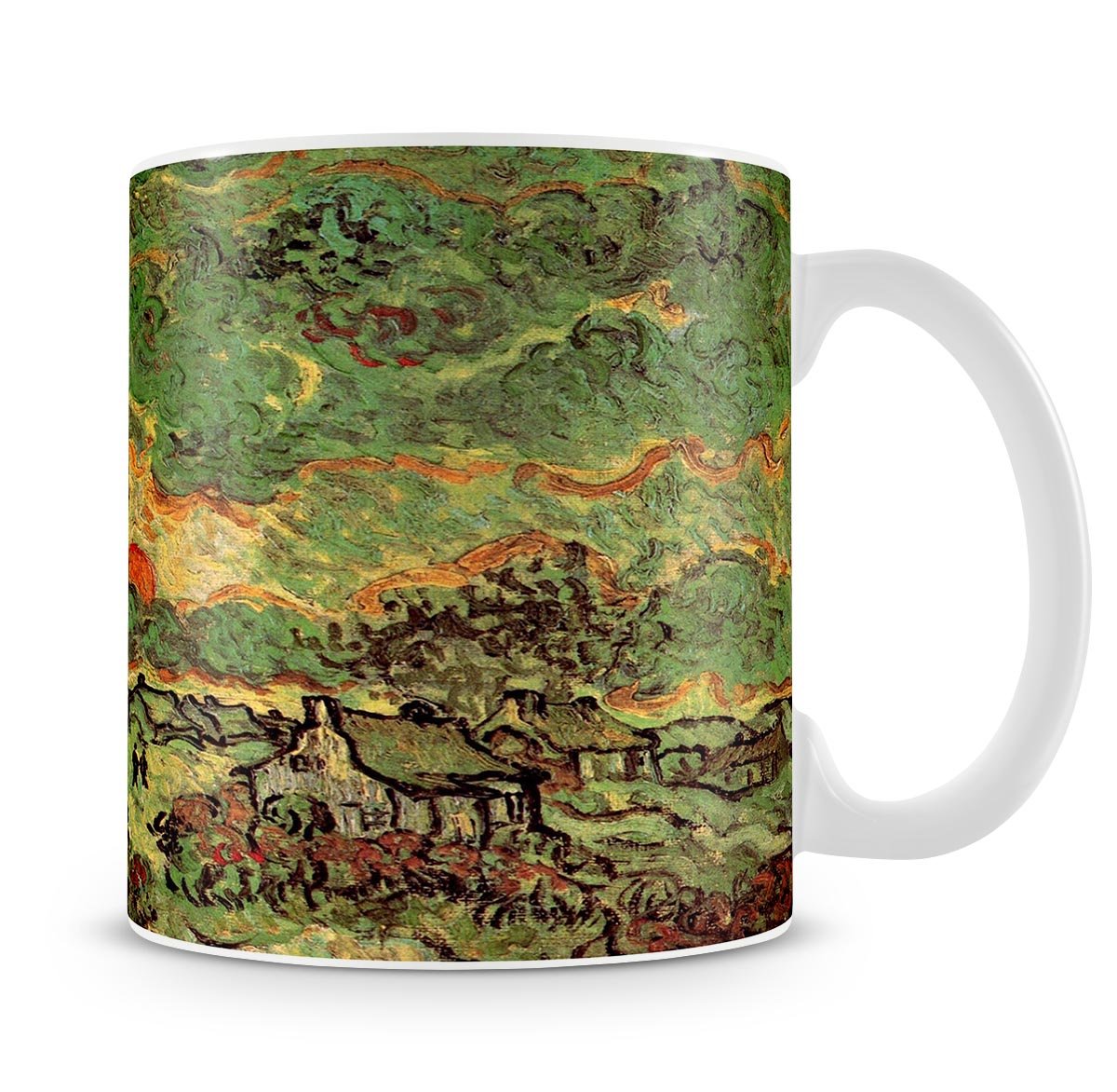 Cottages and Cypresses Reminiscence of the North by Van Gogh Mug - Canvas Art Rocks - 4