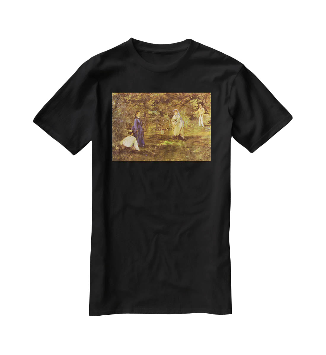 Croquet Party by Manet T-Shirt - Canvas Art Rocks - 1