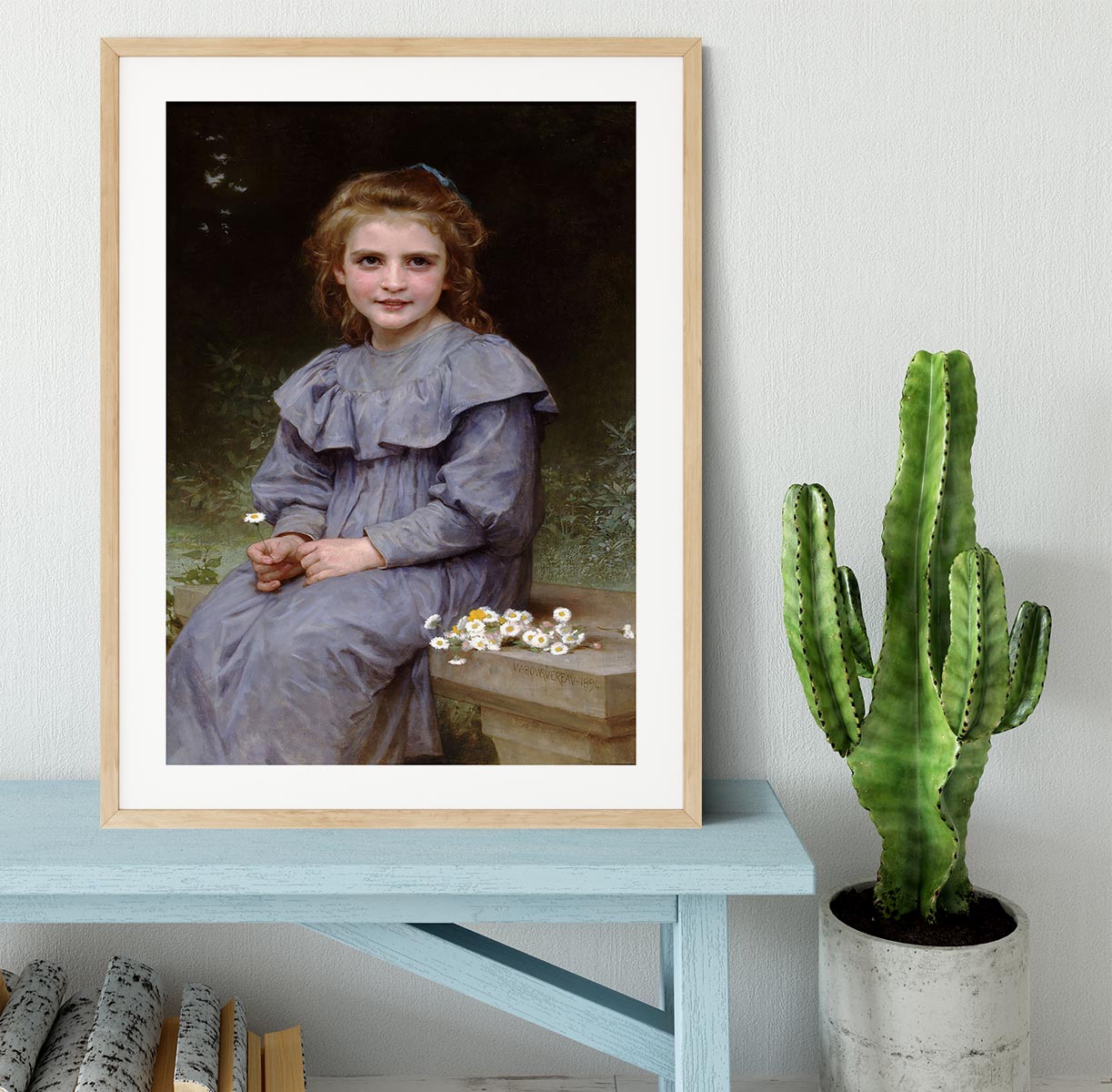 Daisies By Bouguereau Framed Print - Canvas Art Rocks - 3
