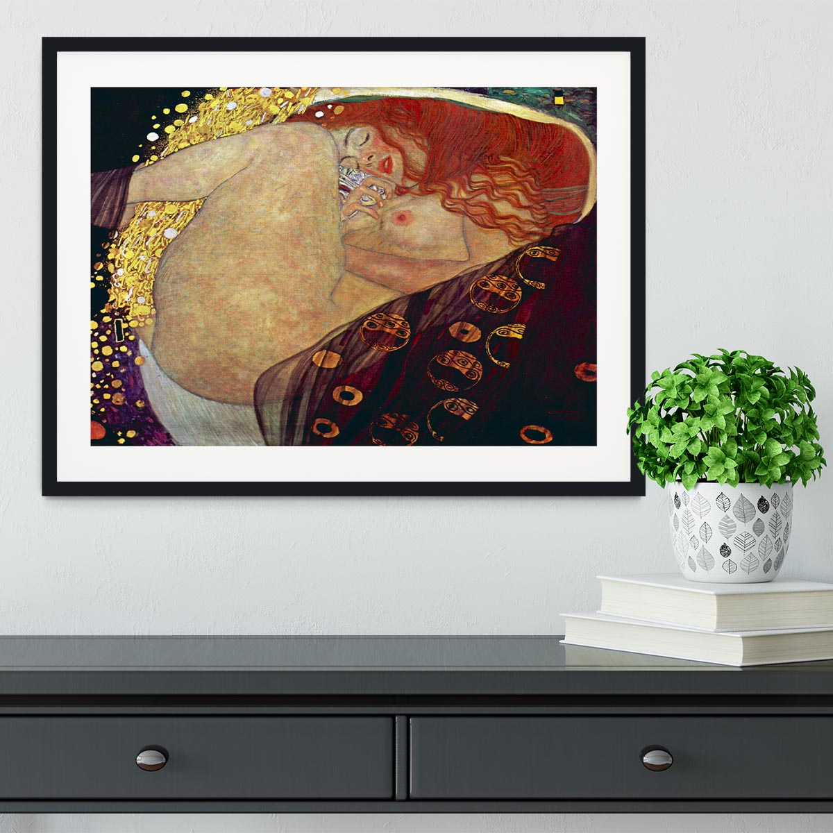 Danae by Klimt Framed Print - Canvas Art Rocks - 1