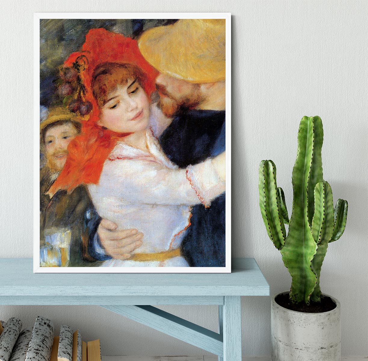Dance in Bougival Detail by Renoir Framed Print - Canvas Art Rocks -6