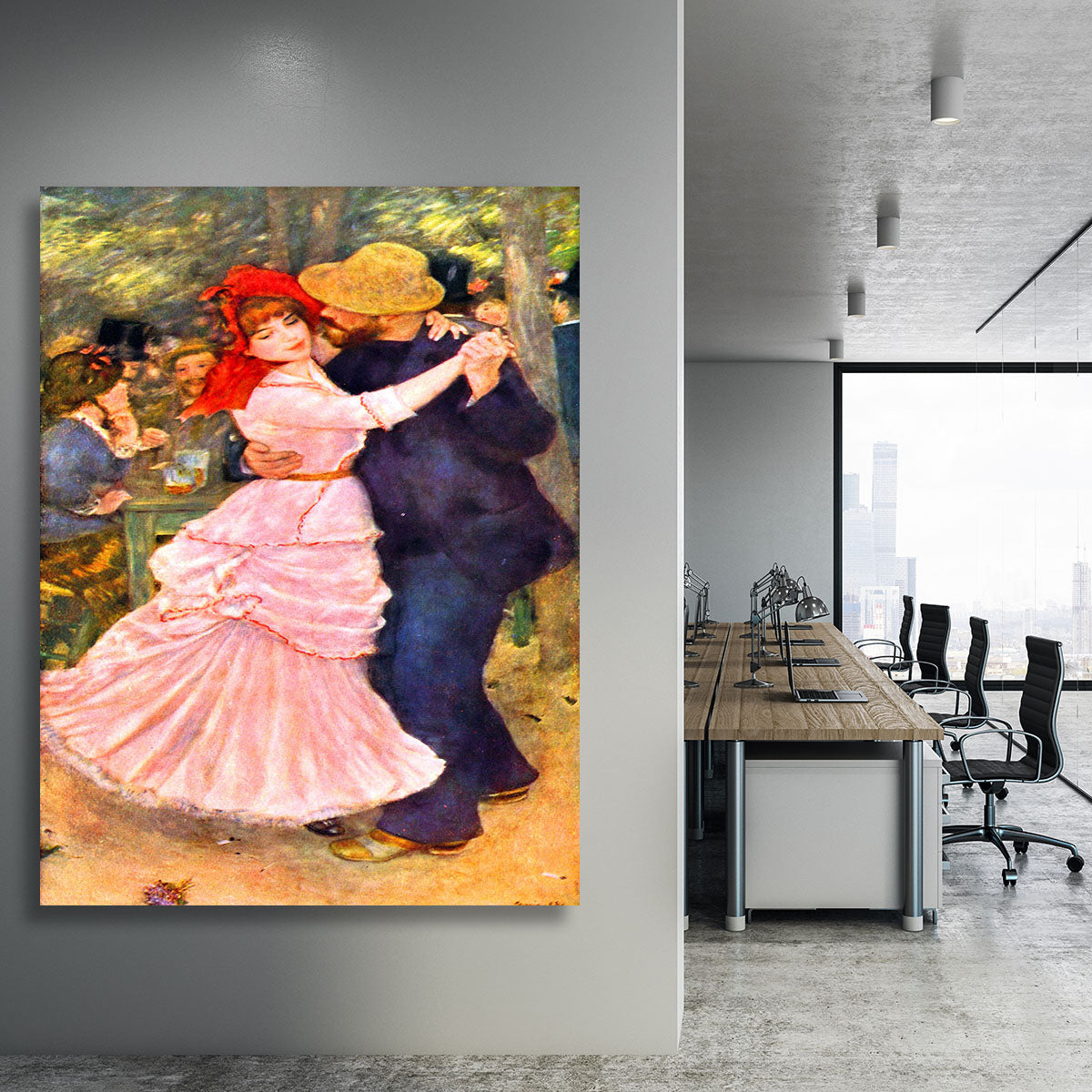 Dance in Bougival by Renoir Canvas Print or Poster - Canvas Art Rocks - 3