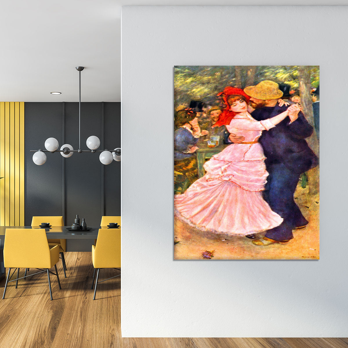 Dance in Bougival by Renoir Canvas Print or Poster - Canvas Art Rocks - 4