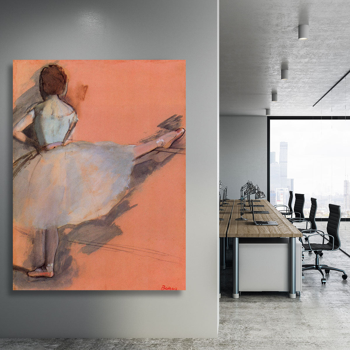 Dancer at the bar 1 by Degas Canvas Print or Poster - Canvas Art Rocks - 3