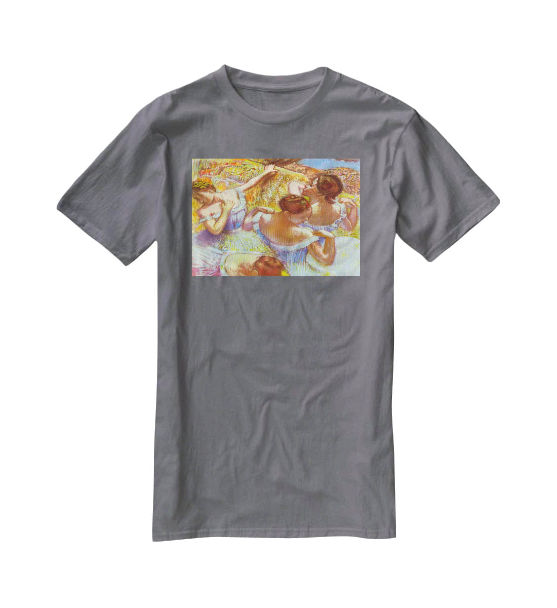 Dancers in blue by Degas T-Shirt - Canvas Art Rocks - 3