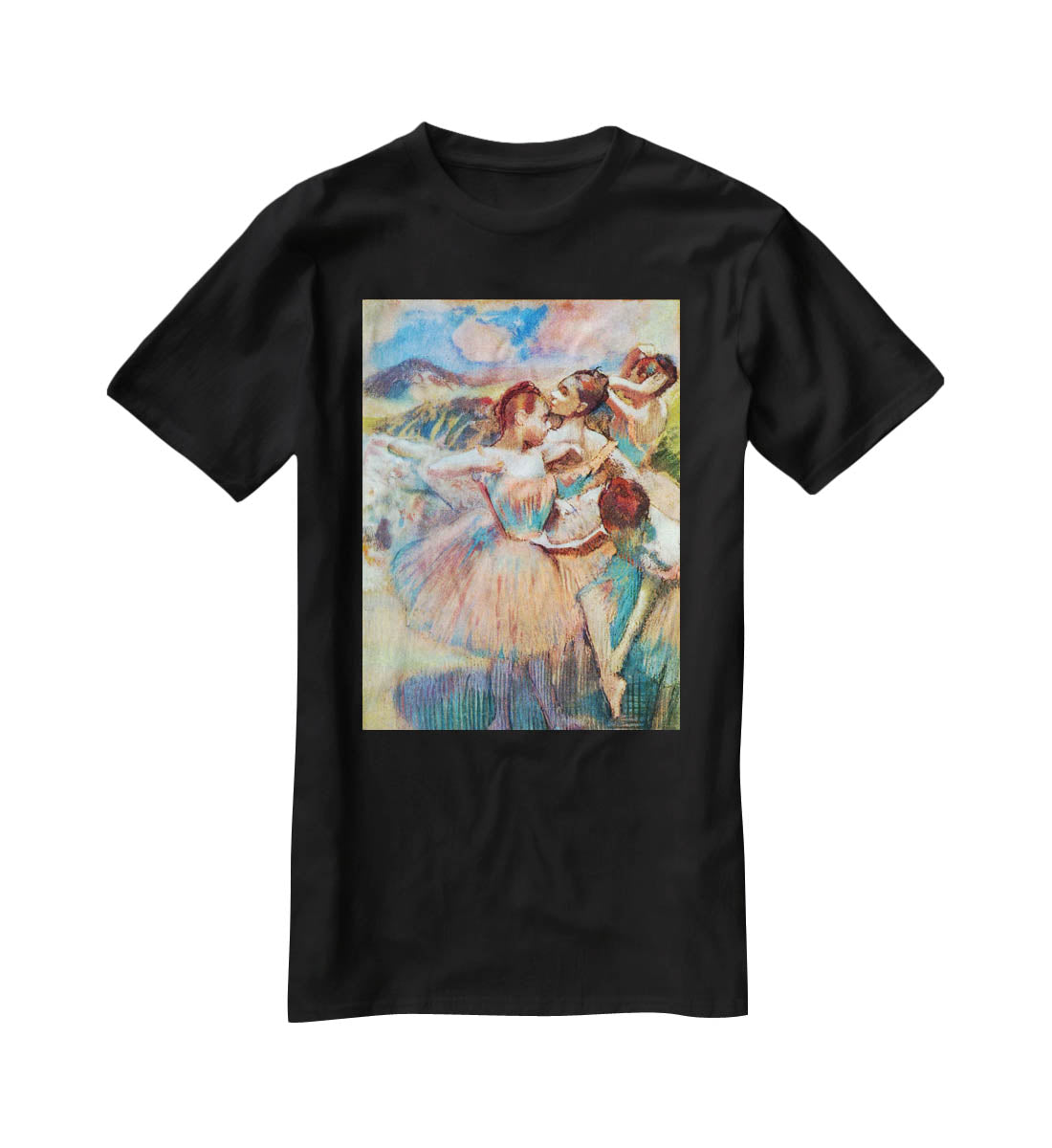 Dancers in the landscape by Degas T-Shirt - Canvas Art Rocks - 1