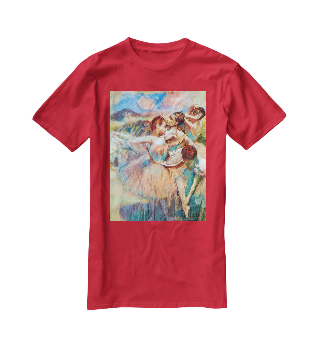 Dancers in the landscape by Degas T-Shirt - Canvas Art Rocks - 4