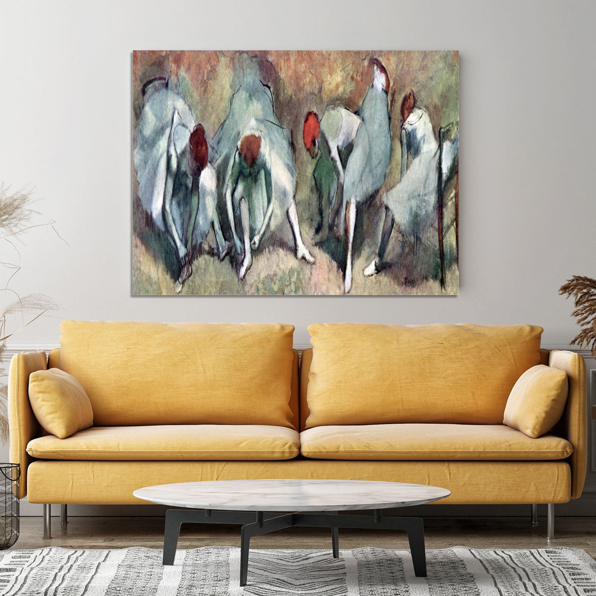 Dancers lace their shoes by Degas Canvas Print or Poster - Canvas Art Rocks - 4