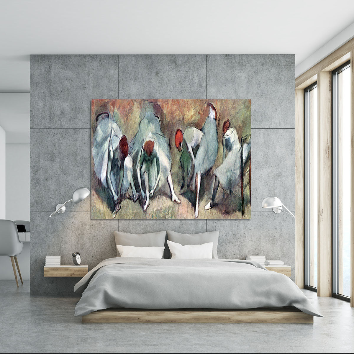 Dancers lace their shoes by Degas Canvas Print or Poster - Canvas Art Rocks - 5