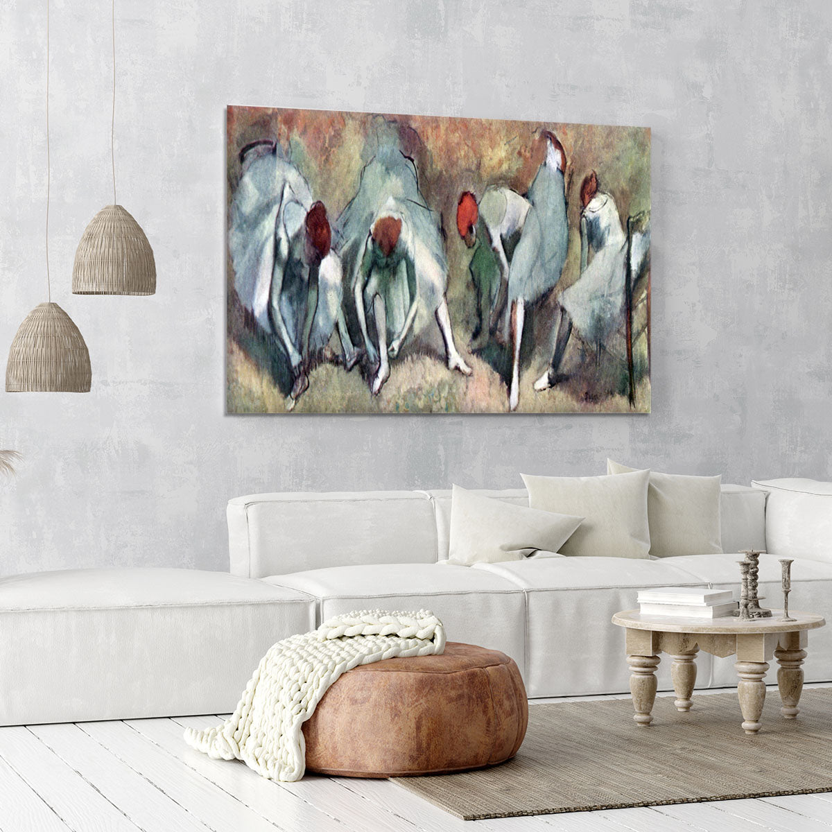 Dancers lace their shoes by Degas Canvas Print or Poster - Canvas Art Rocks - 6