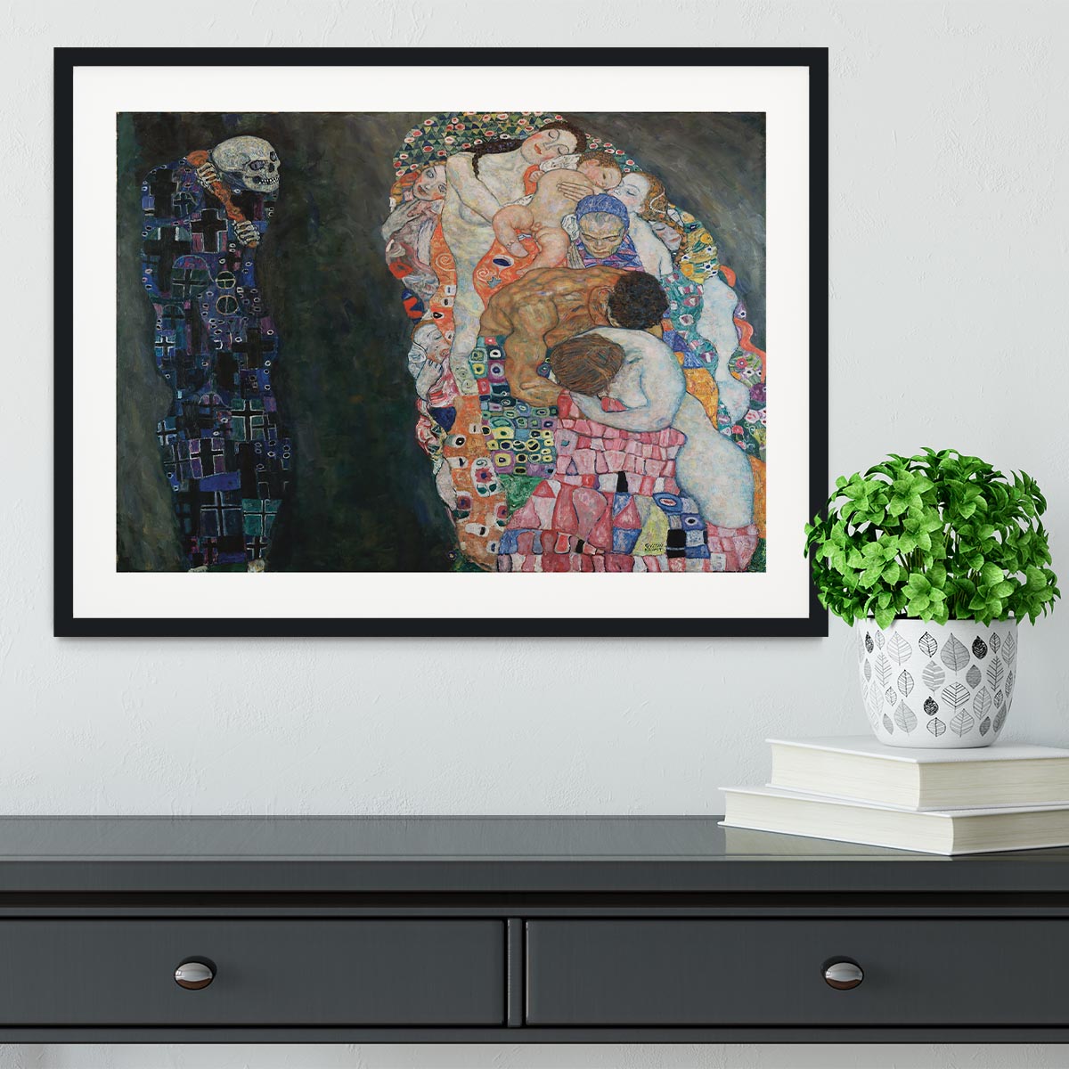 Death and Life by Klimt 2 Framed Print - Canvas Art Rocks - 1