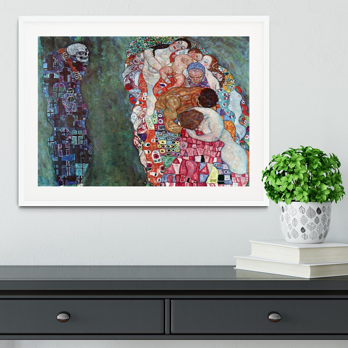 Death and Life by Klimt Framed Print - Canvas Art Rocks - 5