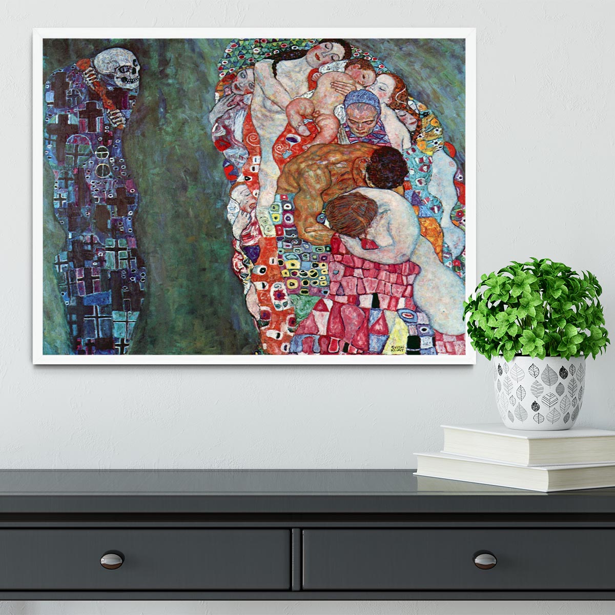 Death and Life by Klimt Framed Print - Canvas Art Rocks -6