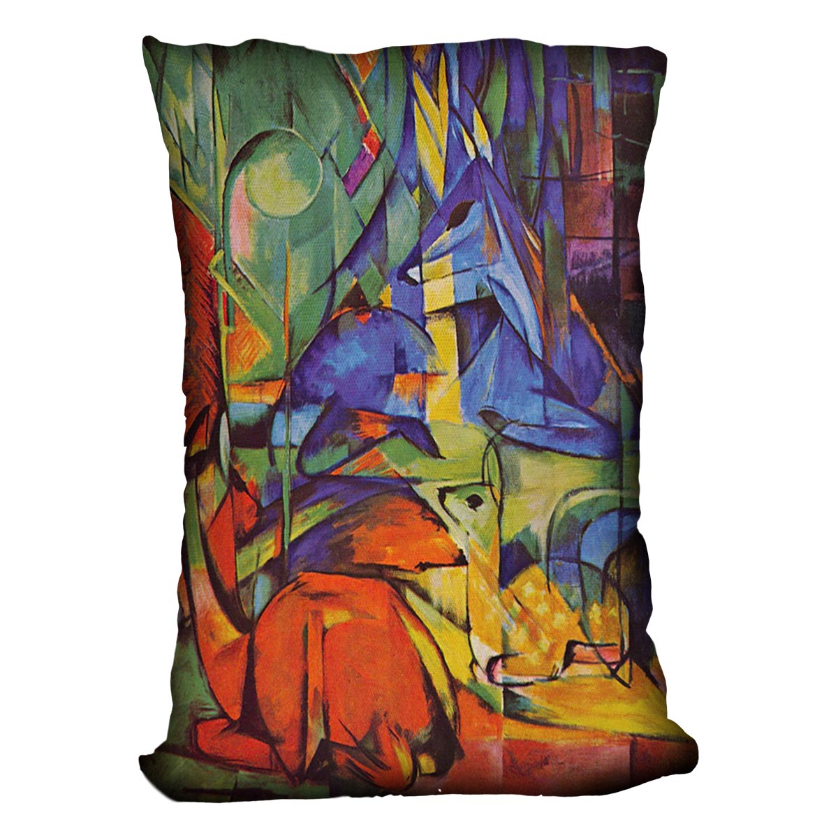 Deer in Forest by Franz Marc Cushion