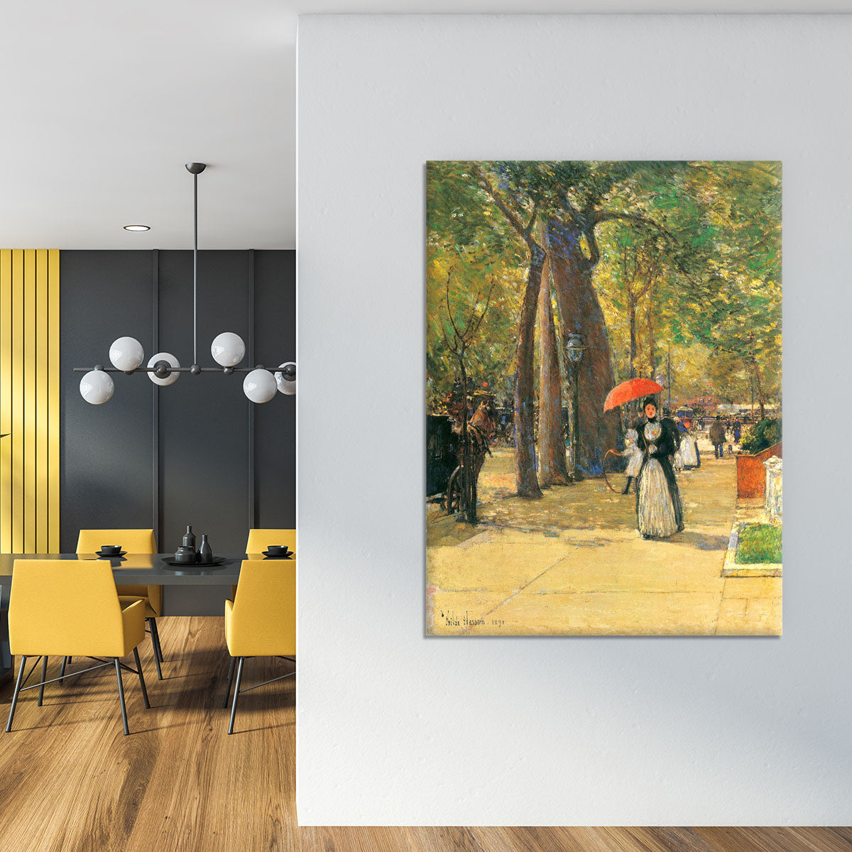 Die Fifth Avenue beim Washington Square by Hassam Canvas Print or Poster - Canvas Art Rocks - 4