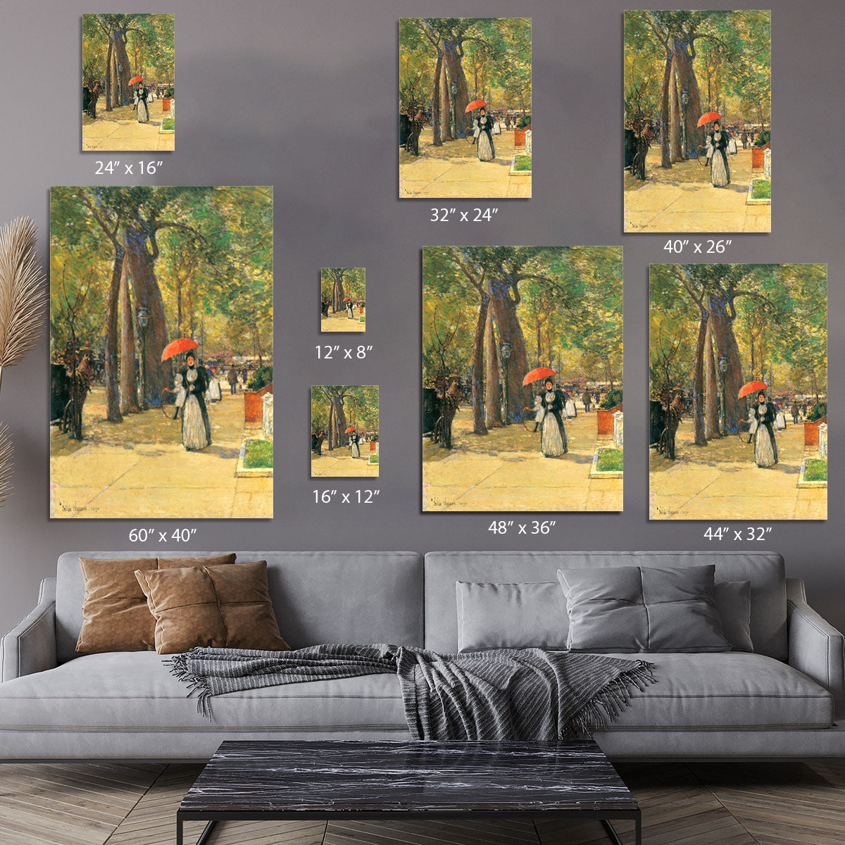 Die Fifth Avenue beim Washington Square by Hassam Canvas Print or Poster - Canvas Art Rocks - 7