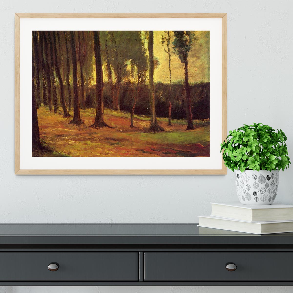Edge of a Wood by Van Gogh Framed Print - Canvas Art Rocks - 3