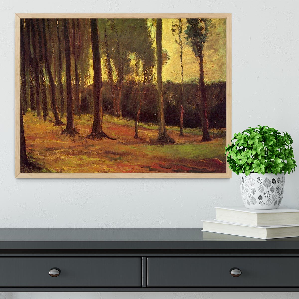 Edge of a Wood by Van Gogh Framed Print - Canvas Art Rocks - 4