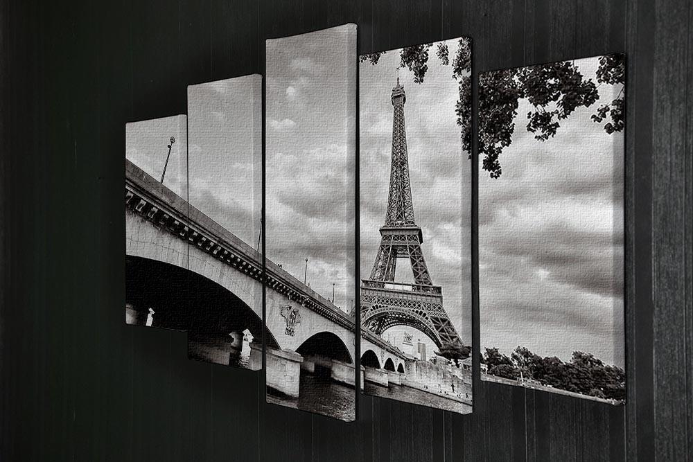 Eiffel tower view from Seine river 5 Split Panel Canvas - Canvas Art Rocks - 2