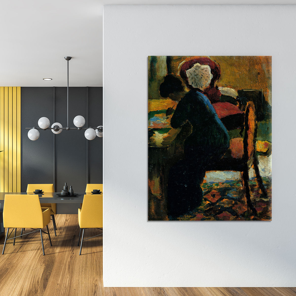 Elisabeth at the desk by Macke Canvas Print or Poster - Canvas Art Rocks - 4