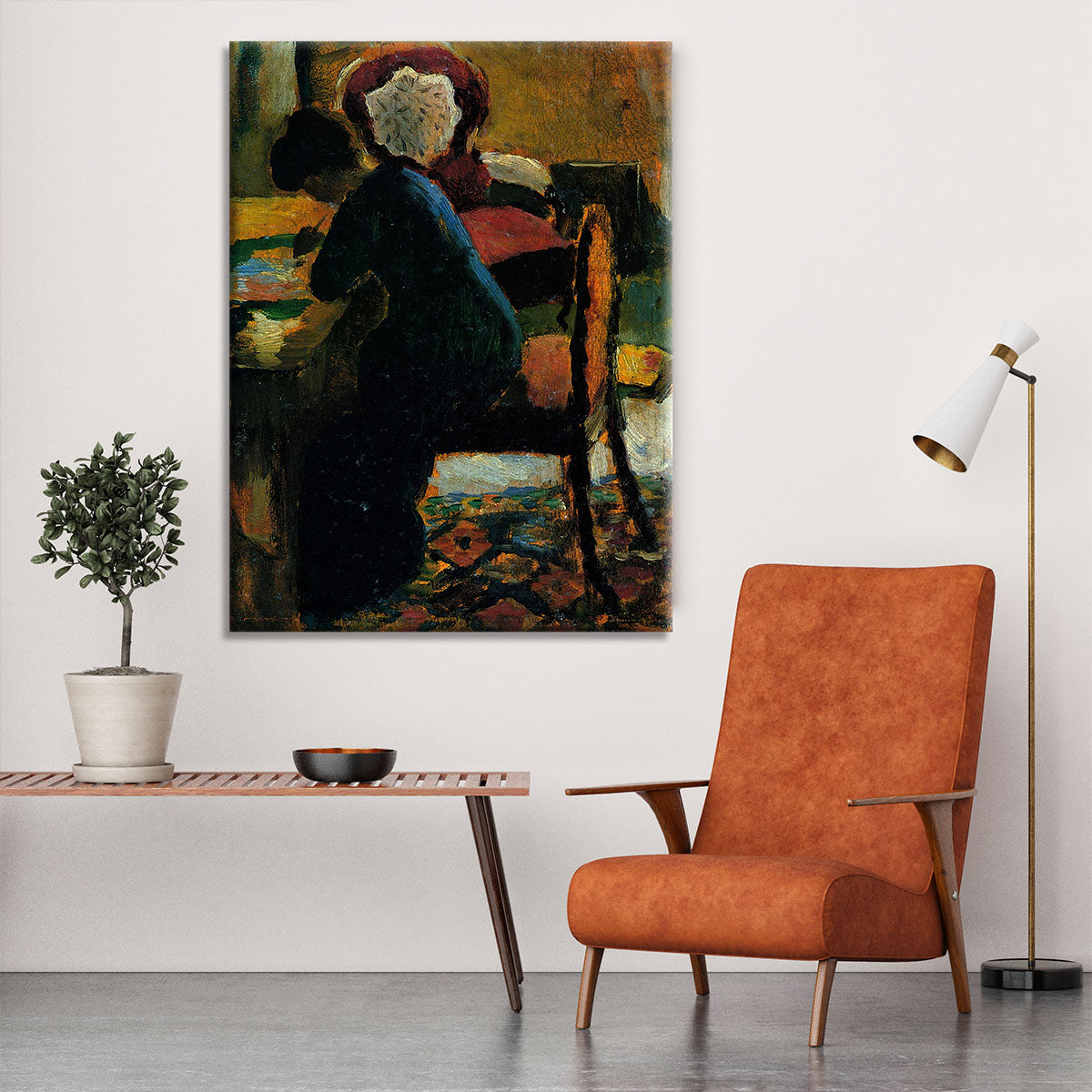 Elisabeth at the desk by Macke Canvas Print or Poster - Canvas Art Rocks - 6
