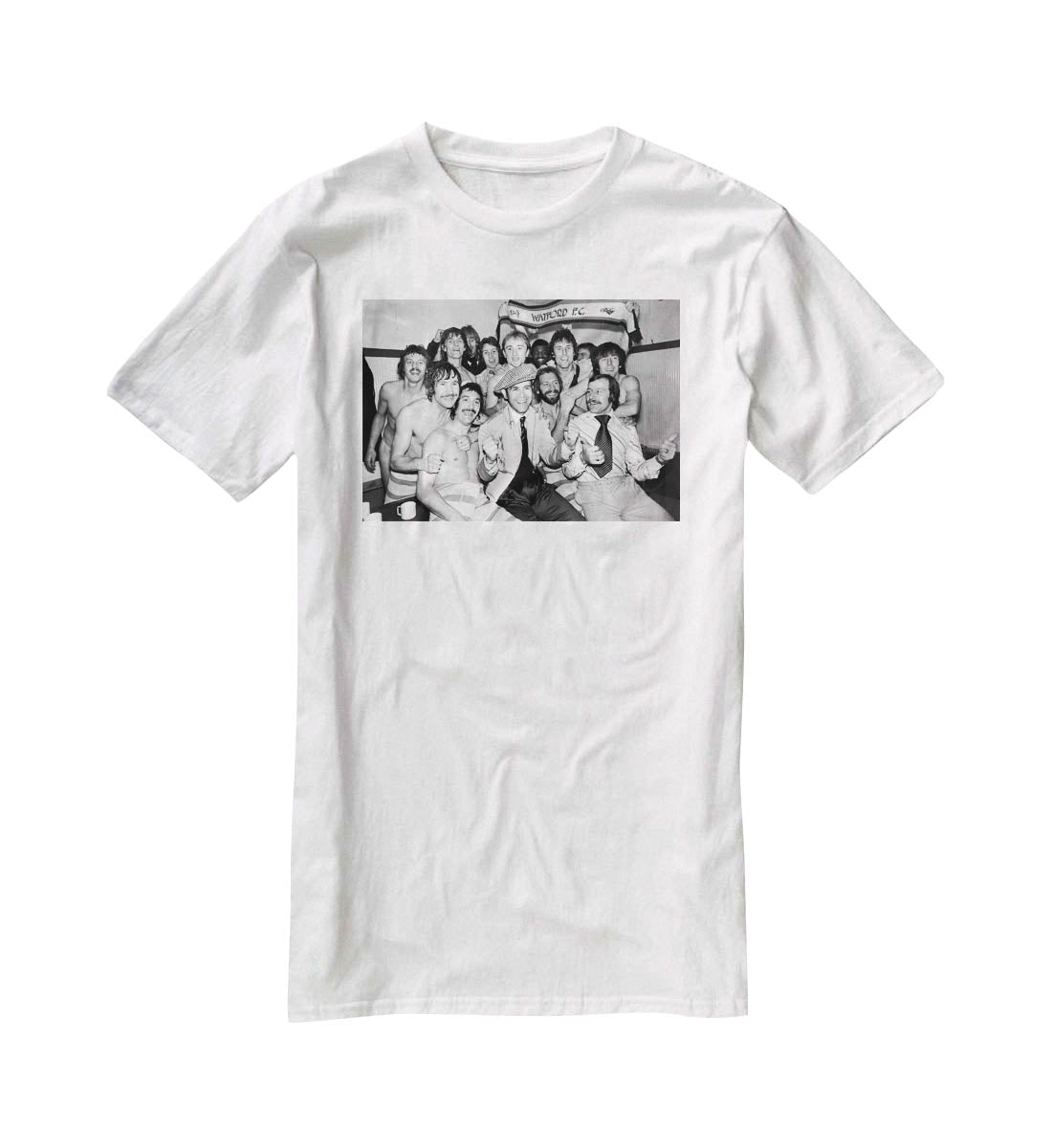 Elton John with the Watford team T-Shirt - Canvas Art Rocks - 5