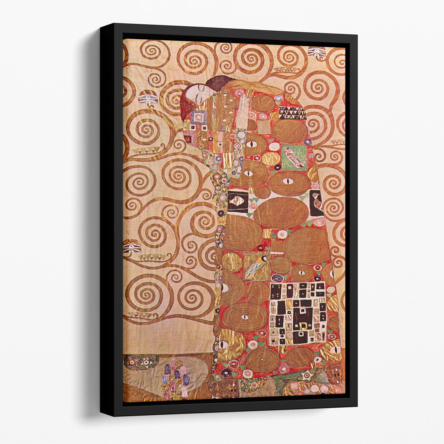 Embrace by Klimt Floating Framed Canvas