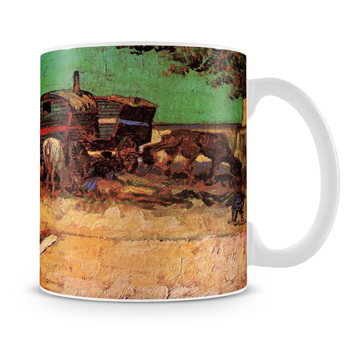 Encampment of Gypsies with Caravans by Van Gogh Mug - Canvas Art Rocks - 4