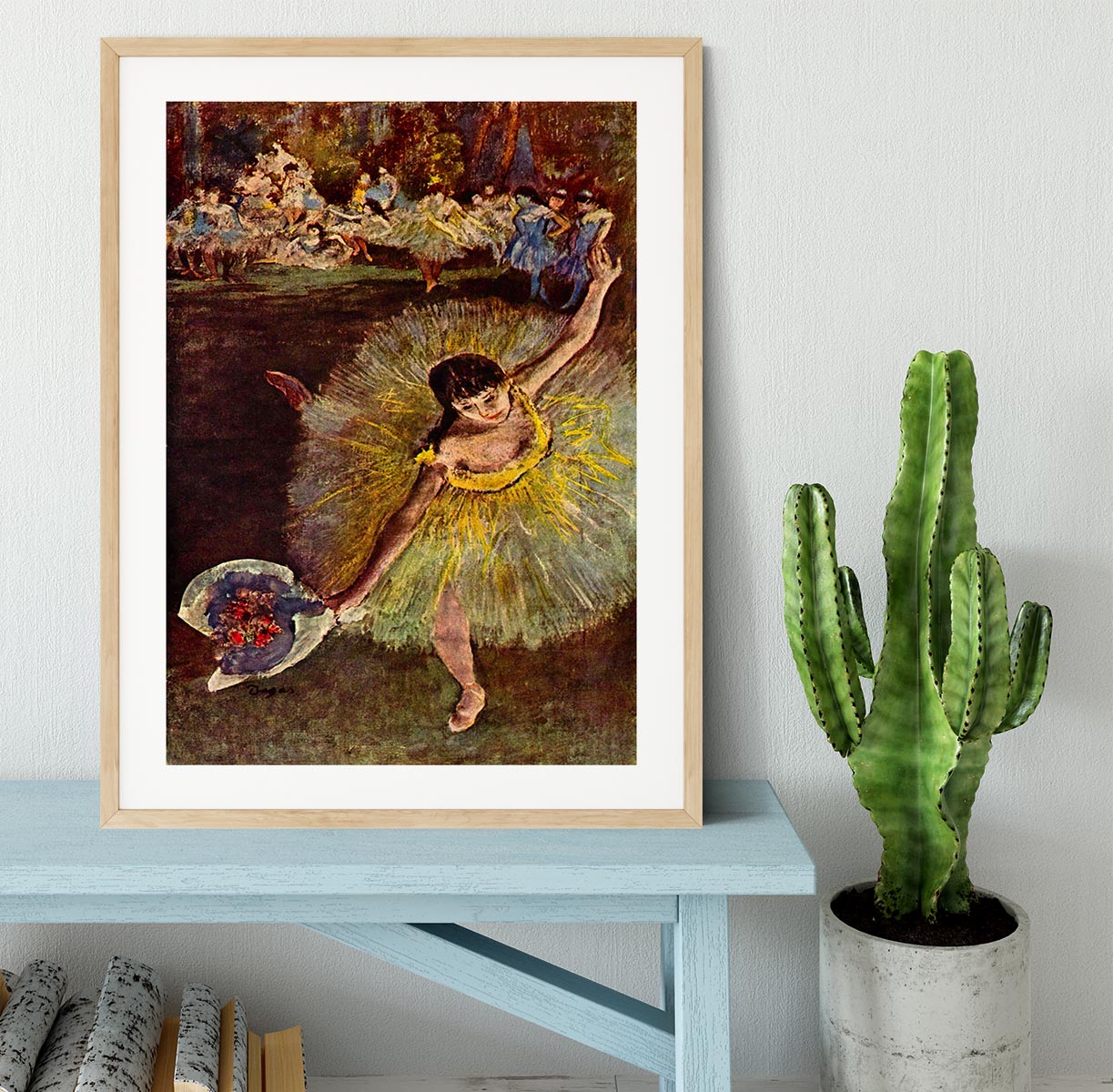 End of the arabesque by Degas Framed Print - Canvas Art Rocks - 3