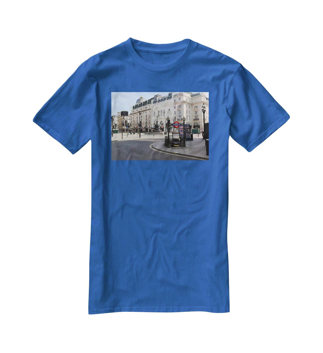 Eros Piccadilly Circus London under Lockdown 2020 T-Shirt - Canvas Art Rocks - 2