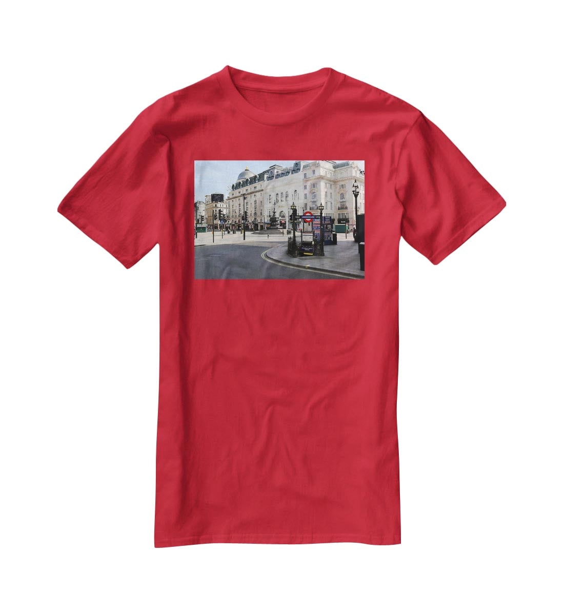 Eros Piccadilly Circus London under Lockdown 2020 T-Shirt - Canvas Art Rocks - 4