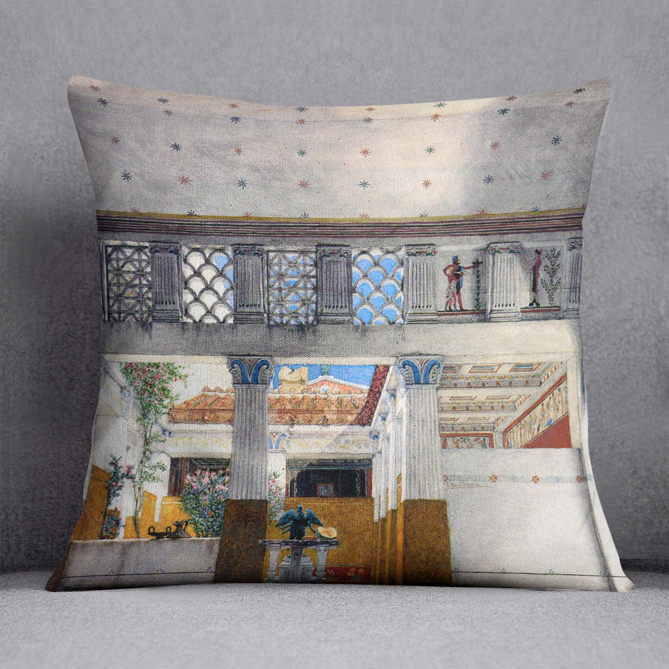 Establishment of Caius Martius house by Alma Tadema Cushion - Canvas Art Rocks - 1