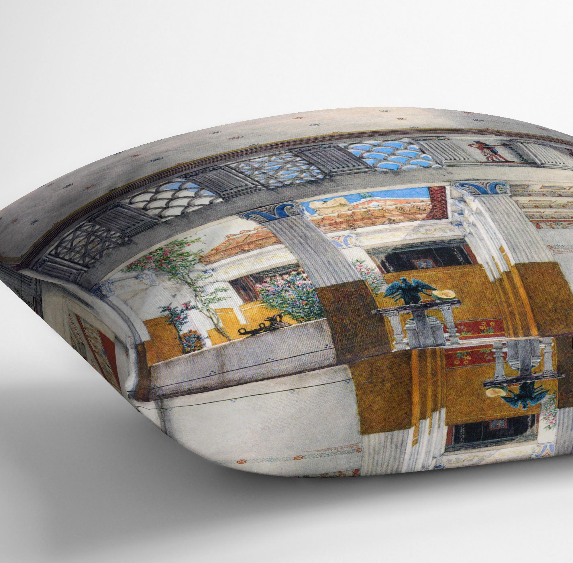 Establishment of Caius Martius house by Alma Tadema Cushion - Canvas Art Rocks - 3